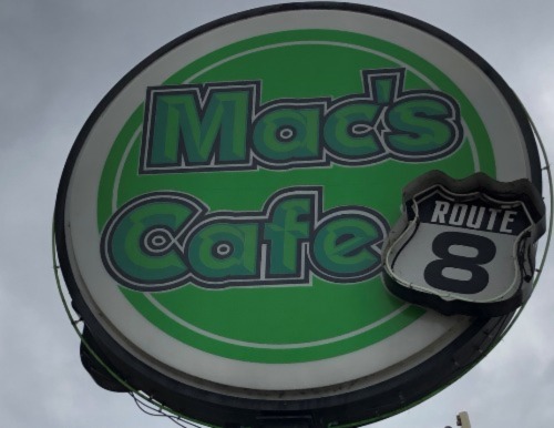 Photo of Mac's Cafe Route 8 Sign