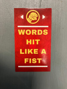 Words Hit Like A Fist