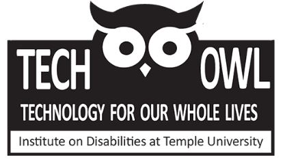 Logo for Tech Owl Technology for Our Whole Lives Institute on Disabilities at Temple University